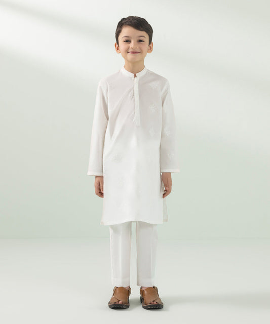 Embroidered Cotton Suit