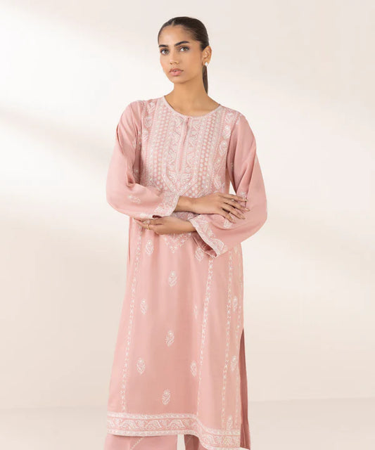 Embroidered Raw Silk Shirt