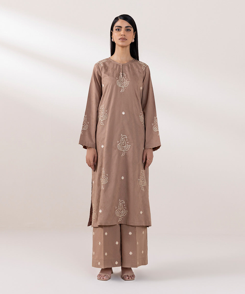 Embroidered Cotton Jacquard Shirt