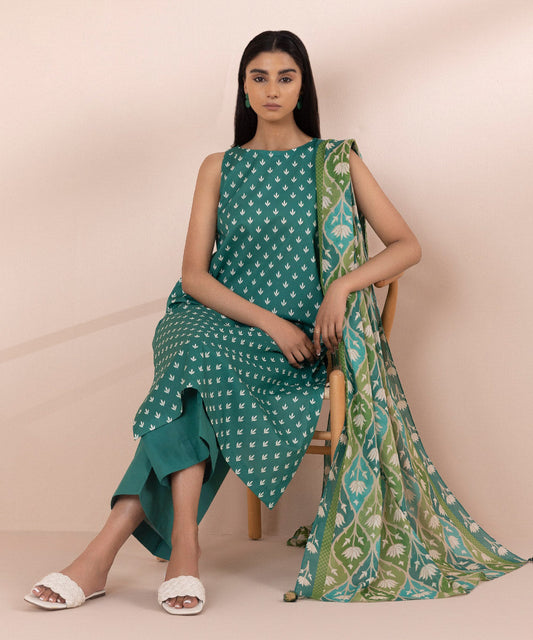 3 Piece - Printed Lawn Suit