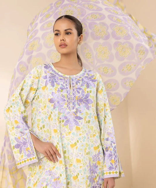 3 Piece - Embroidered Lawn Suit