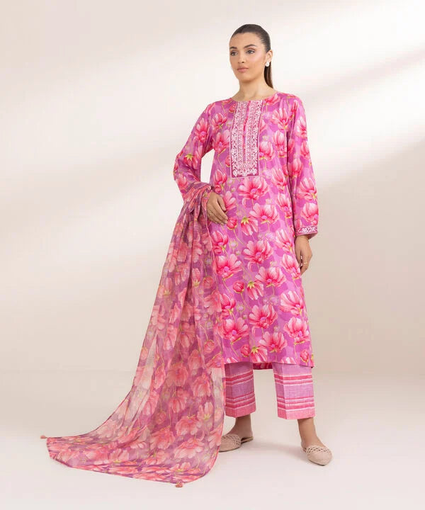 Embroidered Arabic Lawn Shirt