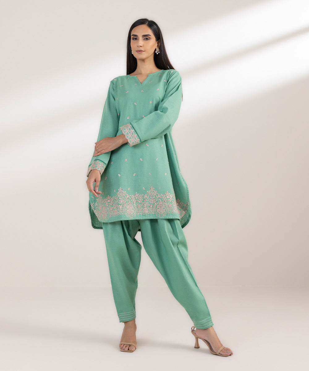 Embroidered Cotton Linen Shirt
