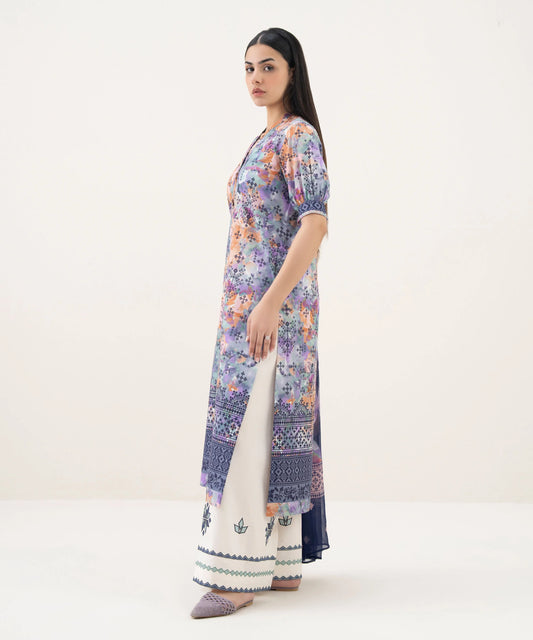 2 Piece - Printed Cotton Suit