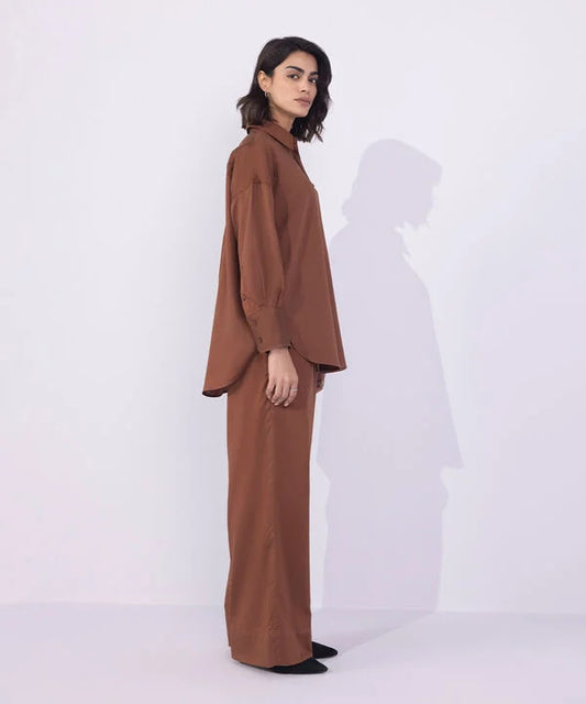 Brown Button Through Shirt