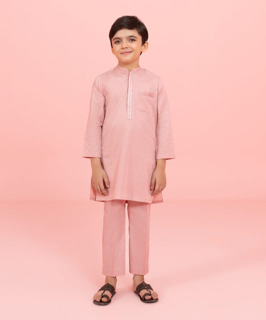 Embroidered Cotton Suit