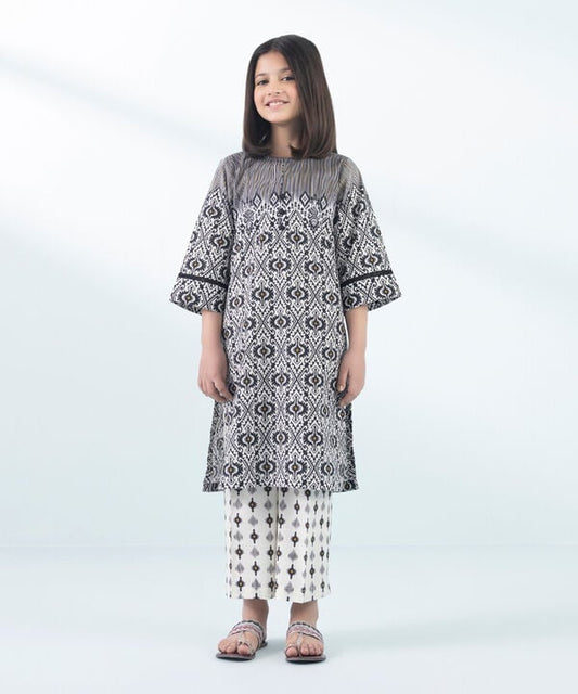 2 Piece - Embroidered Cambric Suit (KID)