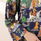 2 Piece - Printed Cotton Satin Suit