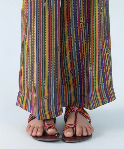 2 Piece - Embroidered Cotton Net Suit