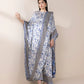 Printed Satin Kaftan