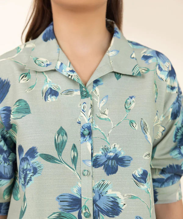 Printed Khaddar Shirt