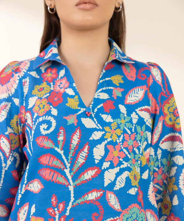 Printed Khaddar Shirt