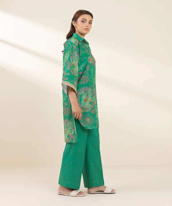 Printed Khaddar Shirt