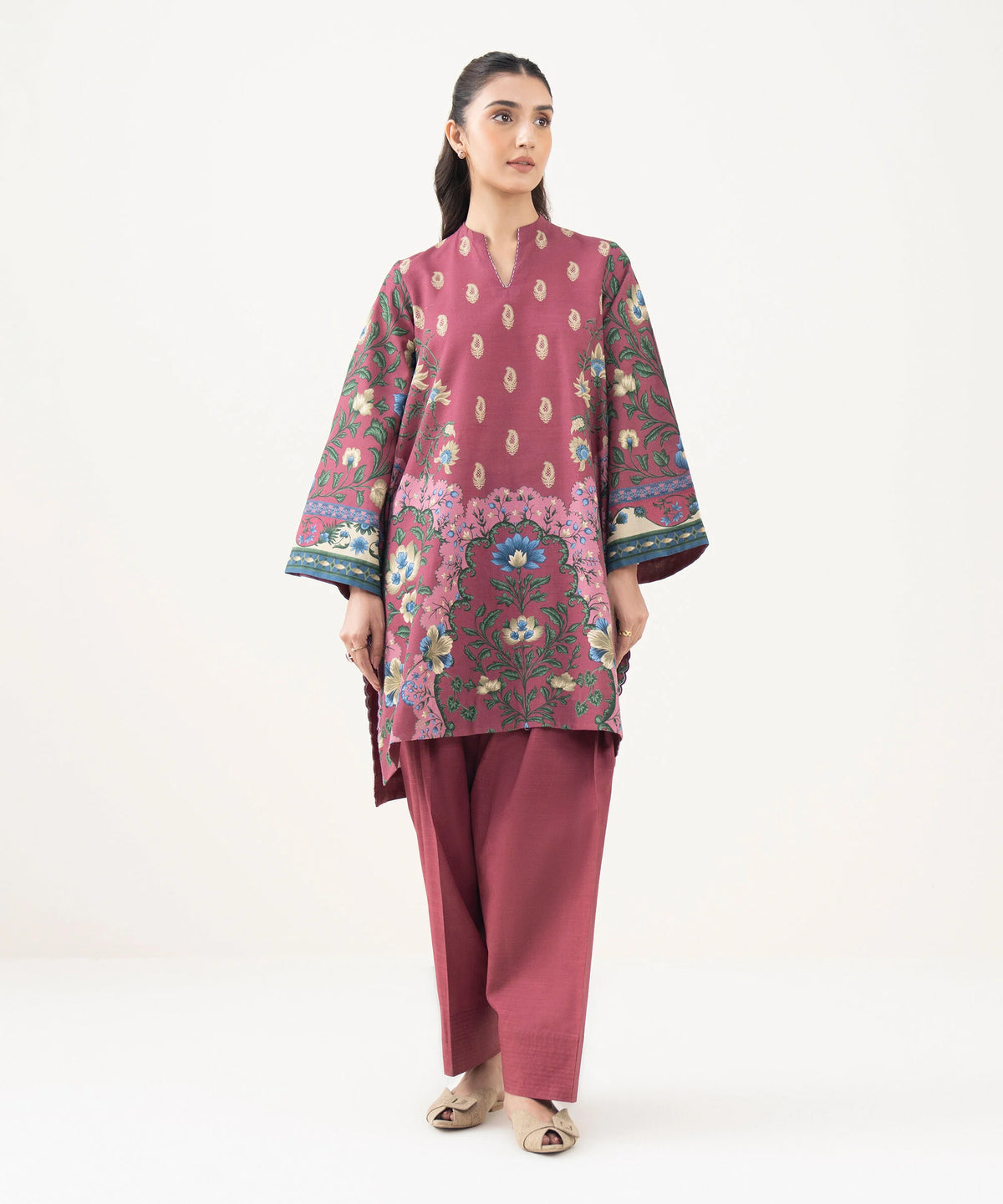2 Piece - Printed Light Khaddar Suit