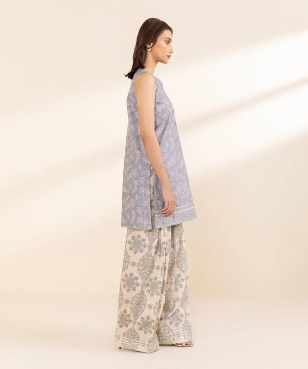 2 Piece - Printed Crosshatch Suit