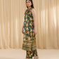 2 Piece - Printed Satin Suit