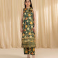 2 Piece - Printed Satin Suit