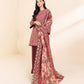 3 Piece - Embroidered Light Khaddar Suit