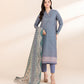 3 Piece - Embroidered Light Khaddar Suit