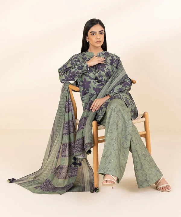 3 Piece - Printed Lawn Suit