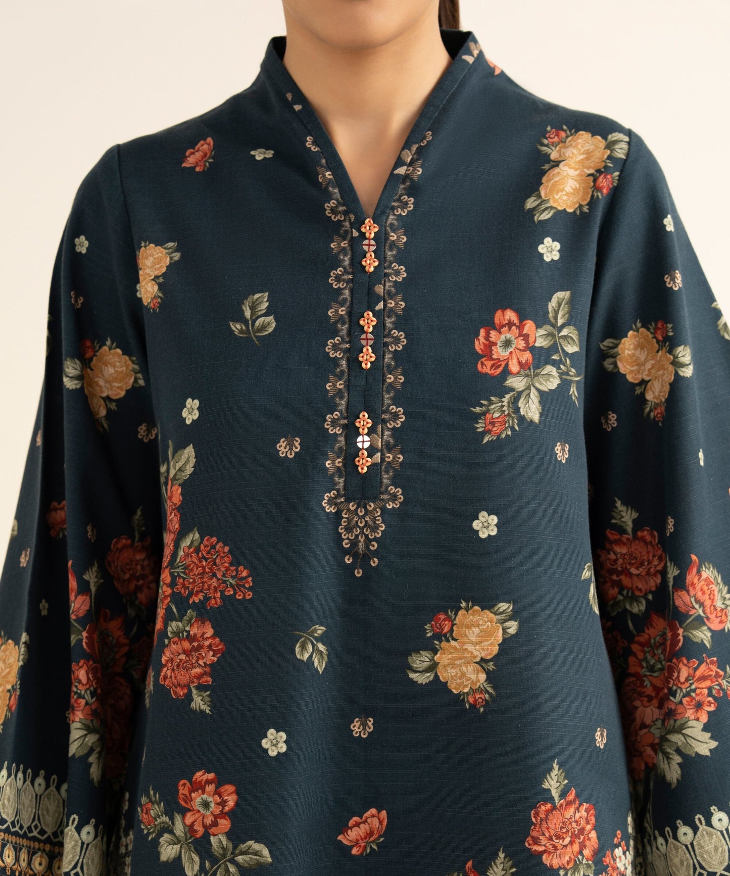3 Piece - Printed Light Khaddar Suit