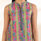 3 Piece - Printed Satin Suit