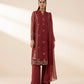 3 Piece - Embroidered Net Suit