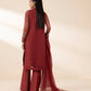 3 Piece - Embroidered Net Suit