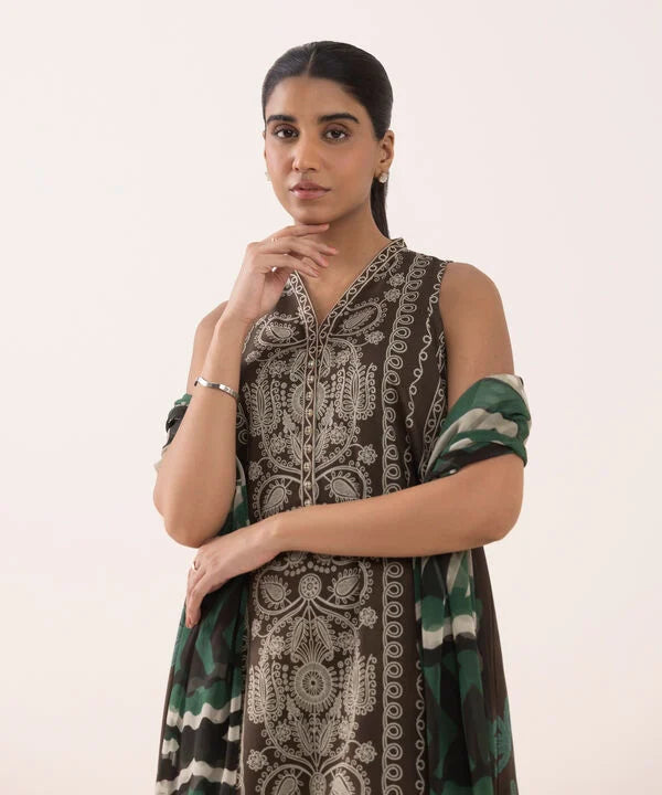 3 Piece - Printed Lawn Suit