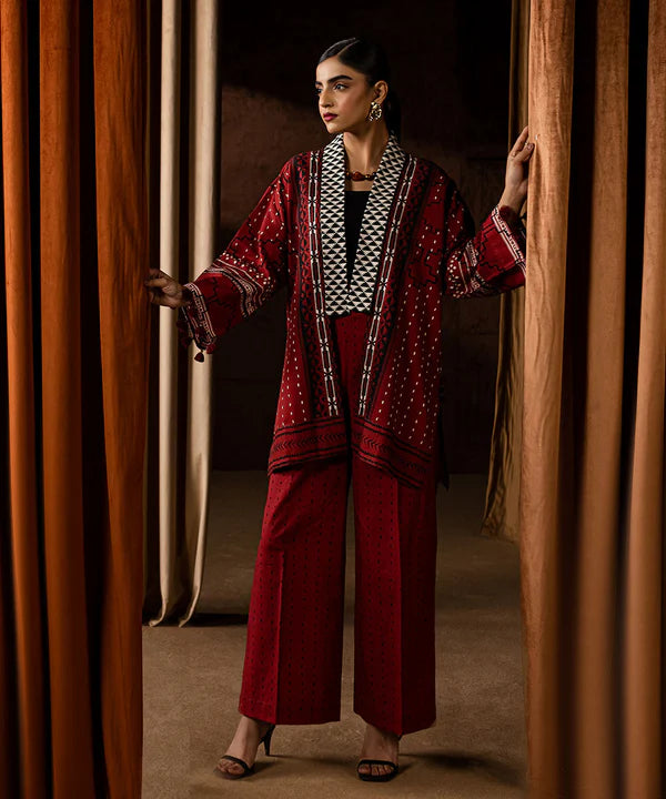 Printed Khaddar Culottes