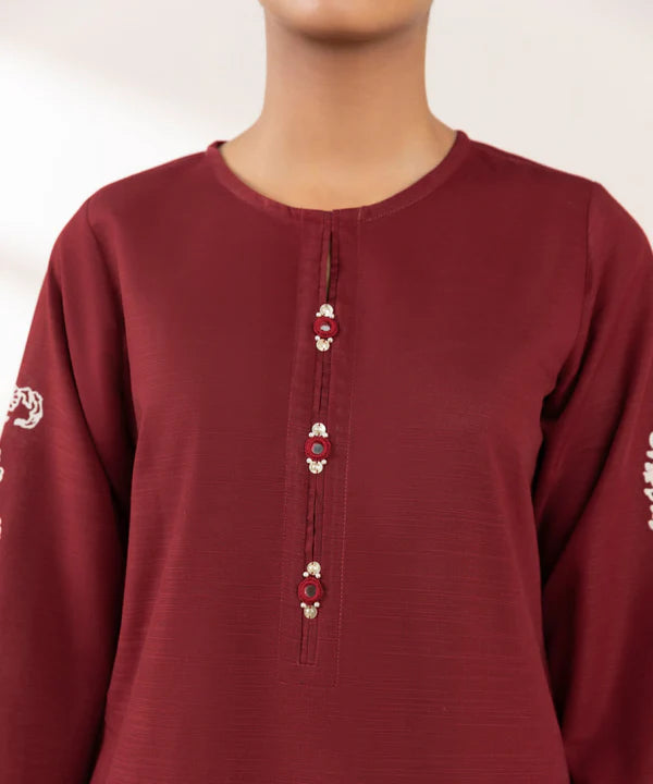 Block Printed Khaddar Shirt