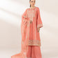 3 Piece - Embroidered Raw Silk Suit