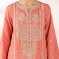 3 Piece - Embroidered Raw Silk Suit