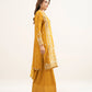 3 Piece - Embroidered Raw Silk Suit