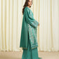 3 Piece - Embroidered Raw Silk Suit
