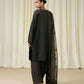 3 Piece - Embroidered Raw Silk Suit
