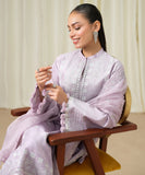 3 Piece - Embroidered Raw Silk Suit