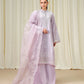 3 Piece - Embroidered Raw Silk Suit