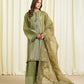 3 Piece - Embroidered Raw Silk Suit