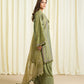 3 Piece - Embroidered Raw Silk Suit