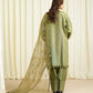 3 Piece - Embroidered Raw Silk Suit