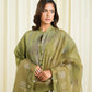 3 Piece - Embroidered Raw Silk Suit