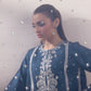 3 Piece - Embroidered Raw Silk Suit