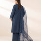 3 Piece - Embroidered Raw Silk Suit