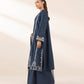 3 Piece - Embroidered Raw Silk Suit