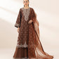 3 Piece - Embroidered Raw Silk Suit