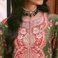 2 Piece - Embroidered Raw Silk Suit
