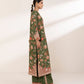 2 Piece - Embroidered Raw Silk Suit
