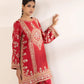 2 Piece - Embroidered Raw Silk Suit
