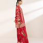 2 Piece - Embroidered Raw Silk Suit